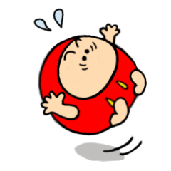 Falling and laughing Daruma