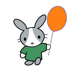 灰色うさぎと赤狐