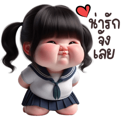 น้องอ้วงชุดนักเรียน ยี่ฉิบเจ็ด