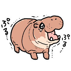 コビトカバさんのスタンプ