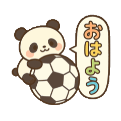 Tiny Panda on Soccer ball