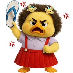 Grumpy Duck cute student