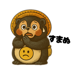 ゆるくて可愛いたぬちゃんのスタンプ