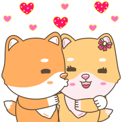 Mike and Melody Cute Foxes Pastel (TH)