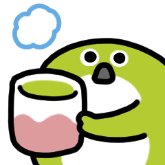 White-eye Love & Heart Anime Sticker