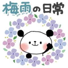 PANDA Kawaii rain and summer Sticker