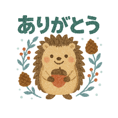 森の動物スタンプ·北欧クレヨン編