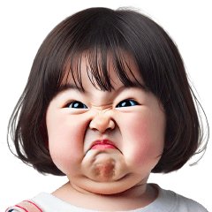 Chubby Girl Funny face105(No Text)