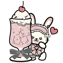 地雷ぬいぐるみスタンプ(しろうさ)
