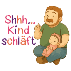 Papa alone with baby