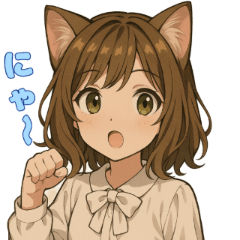 可爱的猫娘贴纸