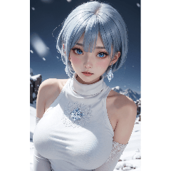 Super beautiful snow maid portrait