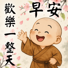 感恩小沙彌✩早安/午安/晚安實用大貼圖2✩