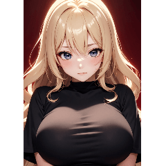 Portrait of a blonde long-haired girl