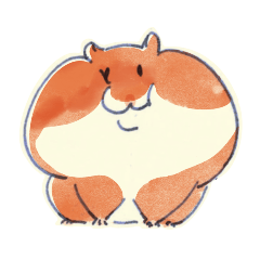 casually hamster sticker