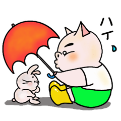 The daily life of a shy piglet