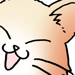 Super large sticker (long hair cat)