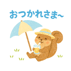 夏のクレヨンスタンプ