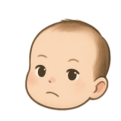 Baby's various facial expressions
