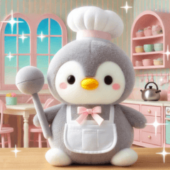 เพนกวินขนฟูคาเฟ่หวาน