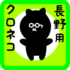 black cat sticker for nagano