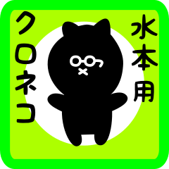 black cat sticker for mizumoto