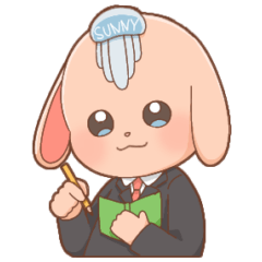 Sunnyside Bunny Stickers for business