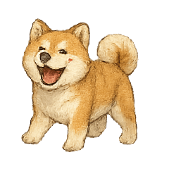 秋田犬★表情豊かなスタンプ（文字無し）