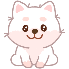 Cute White Shiba Inu 'Malang' JPN ver.