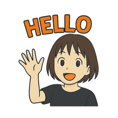 Energetic English Girl Stickers