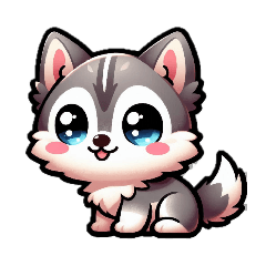 もふもふオオカミの日常スタンプ〜