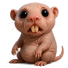 Grossly ugly cute3(Naked mole rat)