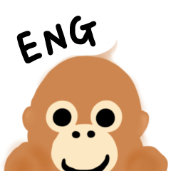 Sweet orangutans' daily stickers. ENG