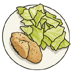 A collage of various food images