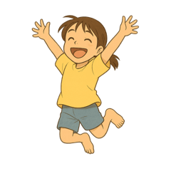 女の子のイラストスタンプです！