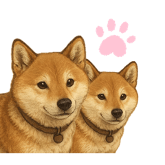 うちの柴犬のスタンプ