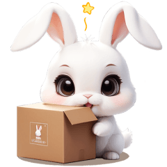 QQ White Rabbit big sticker