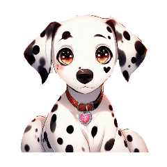 ハートのダルメシアン（アレンジ自由編）