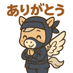 Cute ninja pegasus sticker 001