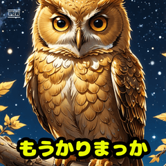 金運爆上がり！幸せの金フクロウ