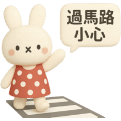 早安!給你每天早安問候兔兔變立體了