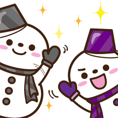 Greeting animation sticker4. Snowman.
