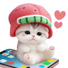 cute cat suika Sticker by keimaru