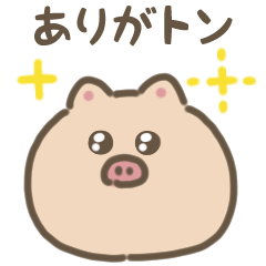 圓豬動漫貼紙（日文）