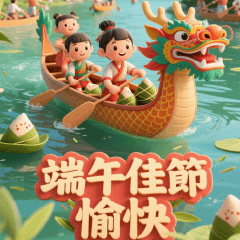 端午節 多風格質感海報大字問候祝福貼圖