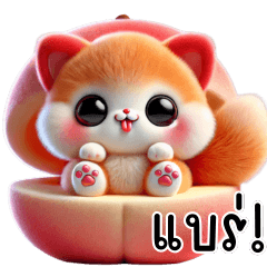 แมวน้อย แมวสีแดงพาสเทล น่ารักมาก
