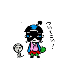 タレ目ニャンコのタレチー　手書きイラスト
