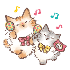 靴下猫の愉快なスタンプ