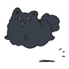 様子のおかしい黒ポメ