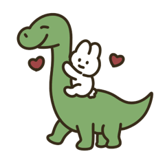 usapopo chan with dinosaur